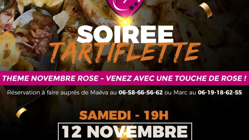 Affiche de la soirée club du GF Loroux Canton du 12 novembre.