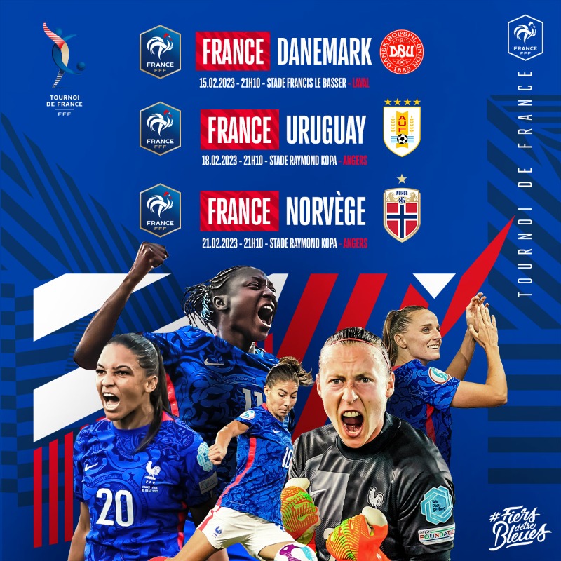 Affiche tournoi de france foot féminin 2023